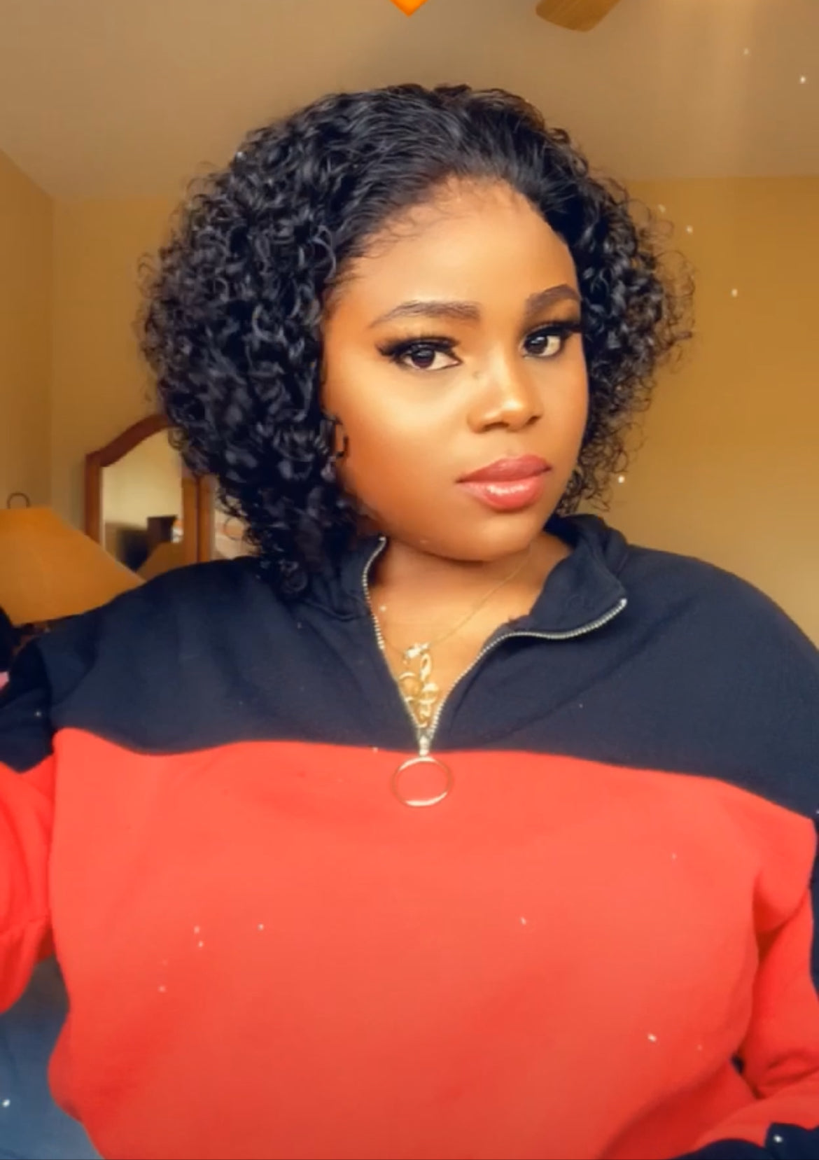 Glueless Pixie Cut Curly Lace Frontal Wig