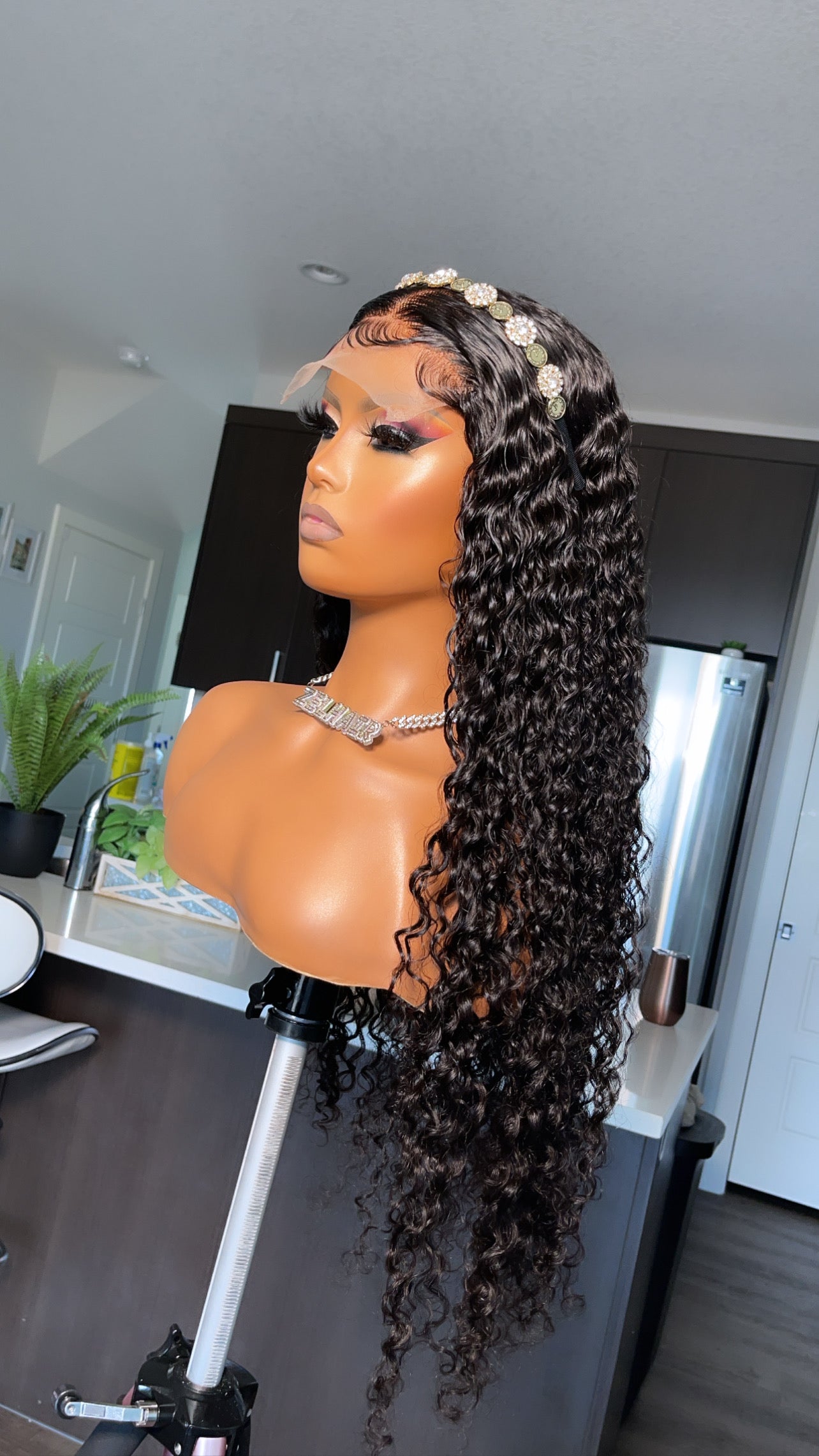 Ema Unit(Burmese curls ) - 180% Density Glueless Ready To Wear HD Lace Wig