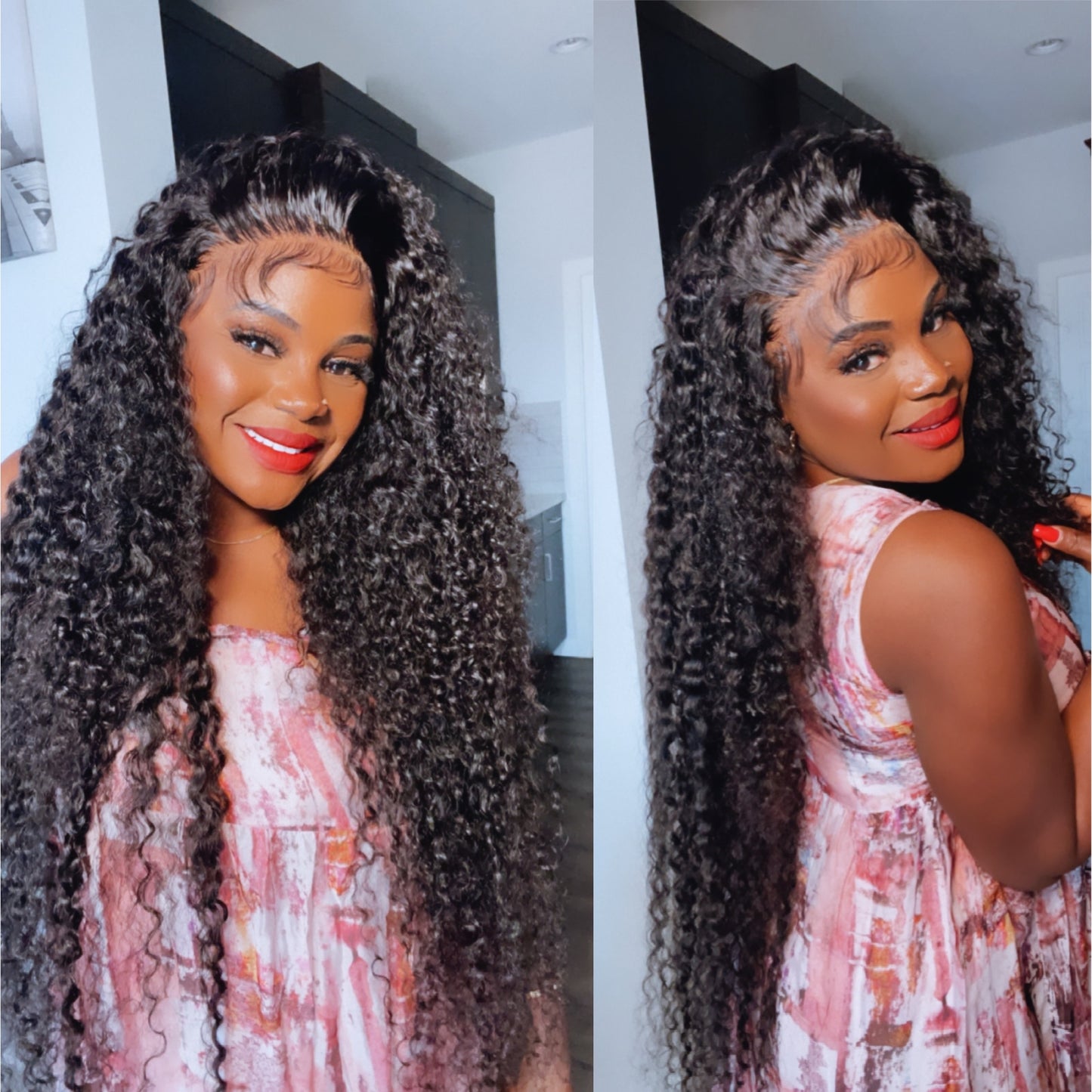 Ema Unit(Burmese curls ) - 180% Density Glueless Ready To Wear HD Lace Wig